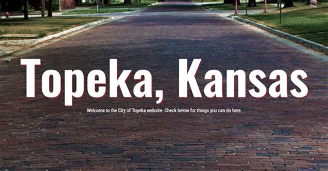 Topeka (t p i k t-PEE-k) is the capital city of the U. . City of topeka employment